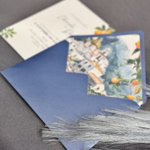 partecipazione matrimonio amalfi coast personalizzata elegante