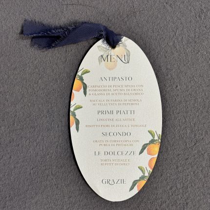 menù matrimonio personalizzato amalfi coast elegante