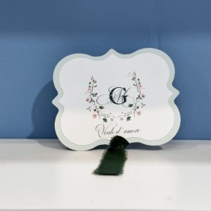 ventaglio matrimonio personalizzato elegant green elegante