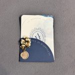 partecipazione matrimonio personalizzata elegante love is happiness ceralacca fiori secchi