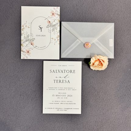 partecipazione matrimonio economica elegante love beyond personalizzata